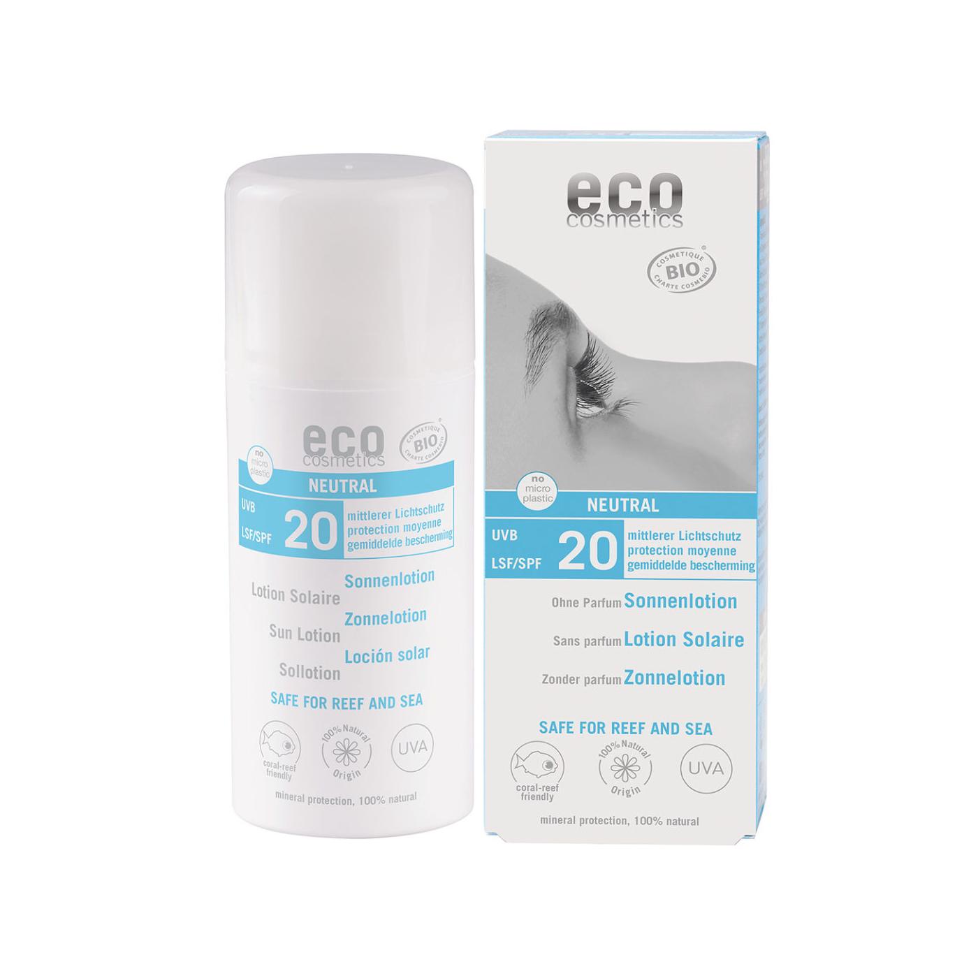 Eco Cosmetics Neutral, mléko na opalování, SPF 20 100 ml