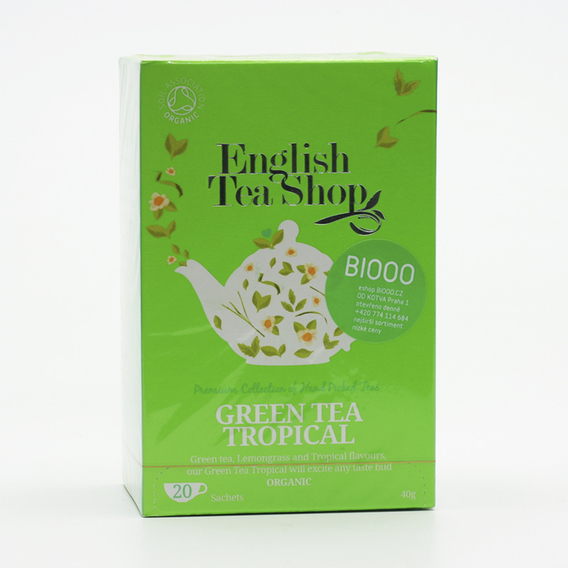 English Tea Shop Zelený čaj tropické ovoce, bio 40 g, 20 ks