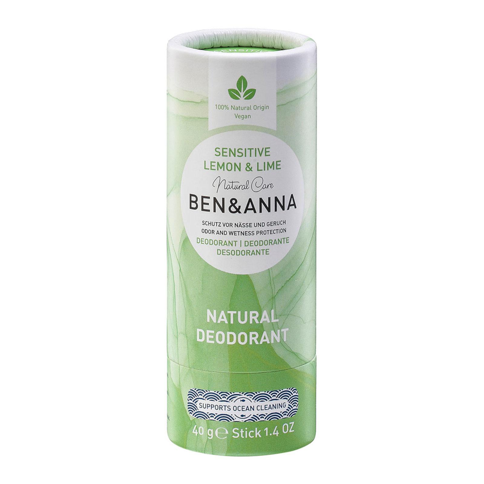 Ben & Anna Ben & Anna Tuhý deodorant Sensitive - Citrón a limetka, 40 g 