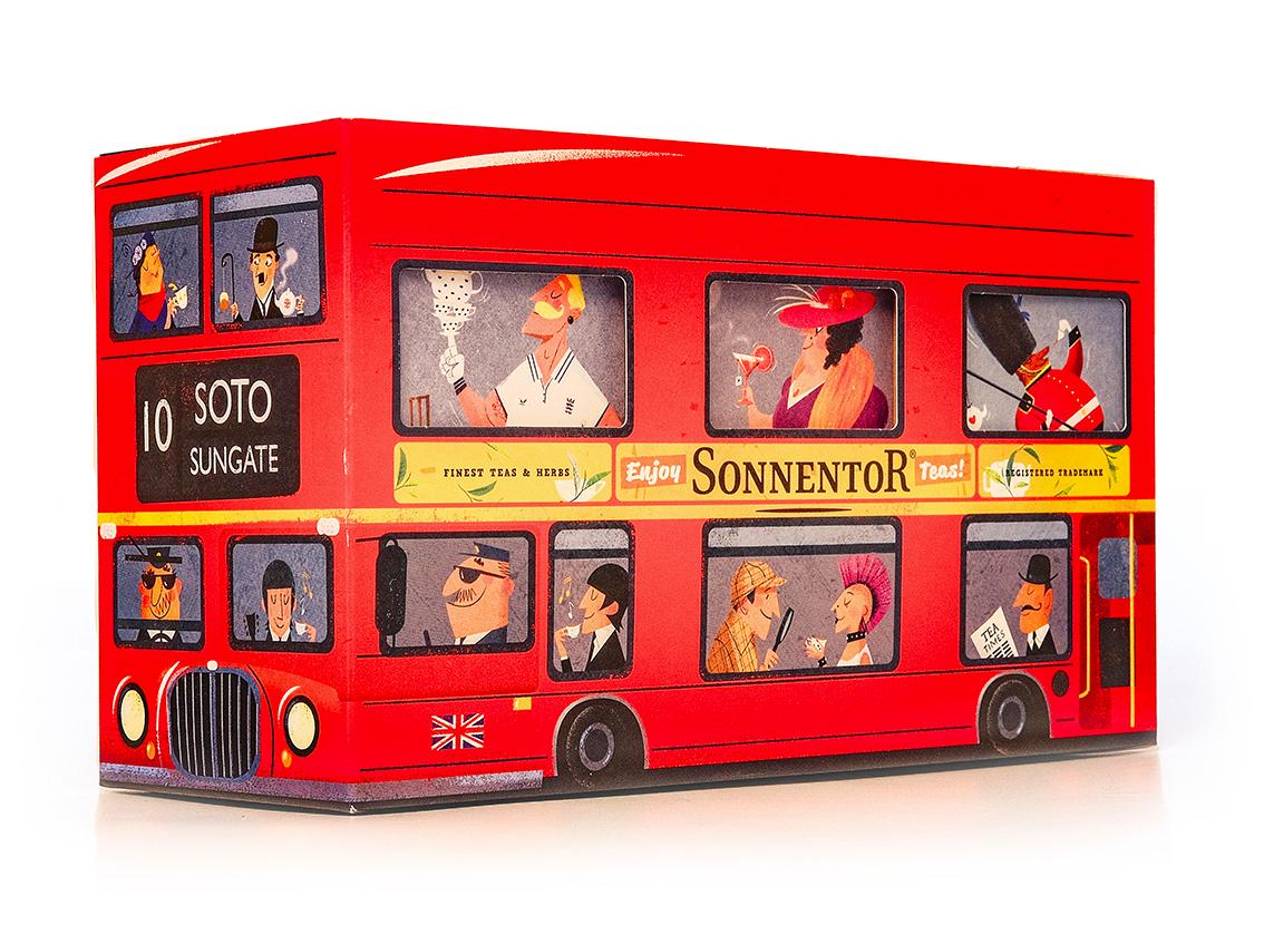 Sonnentor London Bus bio, černé čaje 