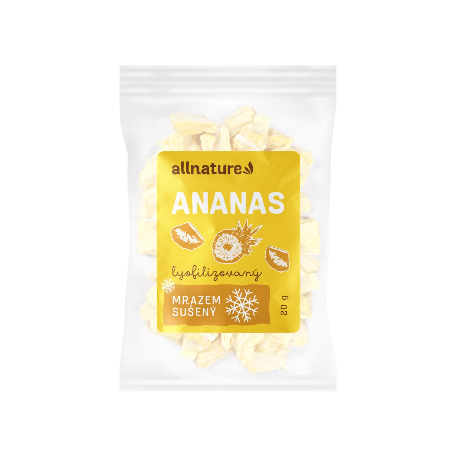 Allnature Allnature Ananas sušený mrazem kousky, 20 g 