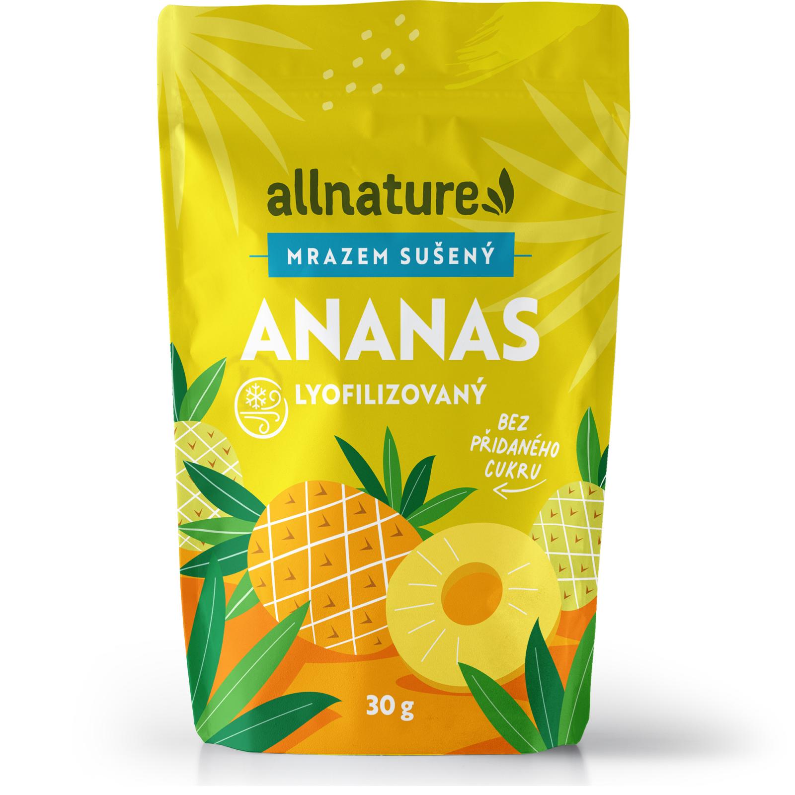 Allnature Allnature Ananas sušený mrazem kousky, 30 g 