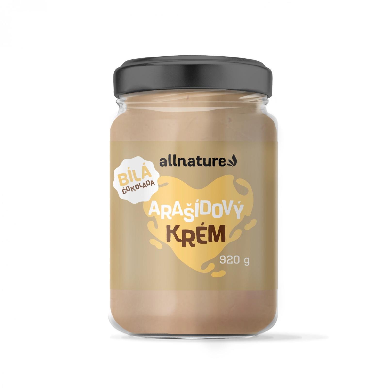 Allnature Allnature Arašídový krém s bílou čokoládou, 920 g 