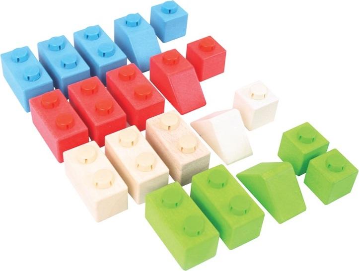 Bigjigs Toys Bigjigs Baby Dřevěné Spojkostky Primary set 