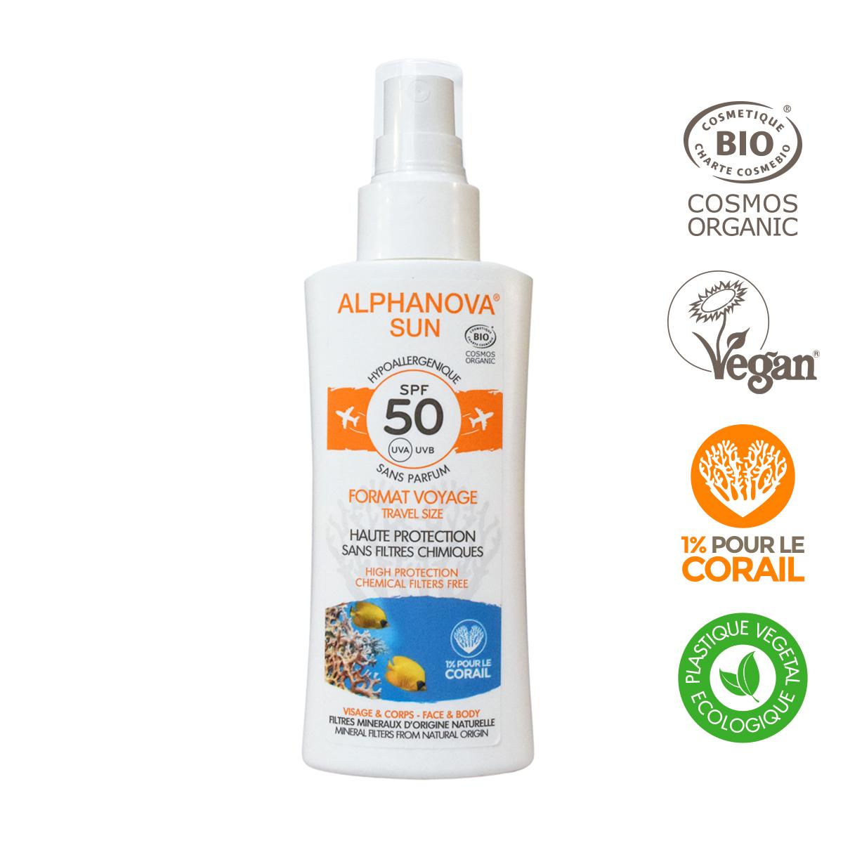 Alphanova Opalovací krém ve spreji cest. SPF 50, 90 g BIO 