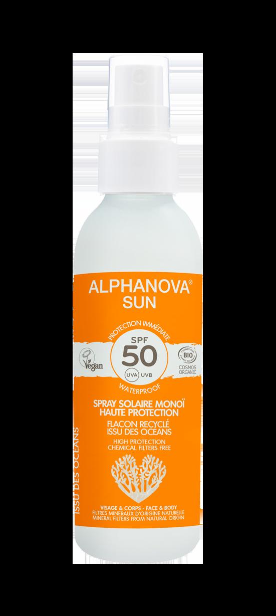 Alphanova Opalovací krém ve spreji rodinný SPF 50 125g 