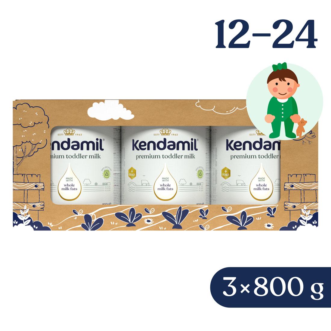 Kendamil Kendamil Premium 3 HMO+ (3× 800 g), pohádkové balení s divadlem O veliké řepě 