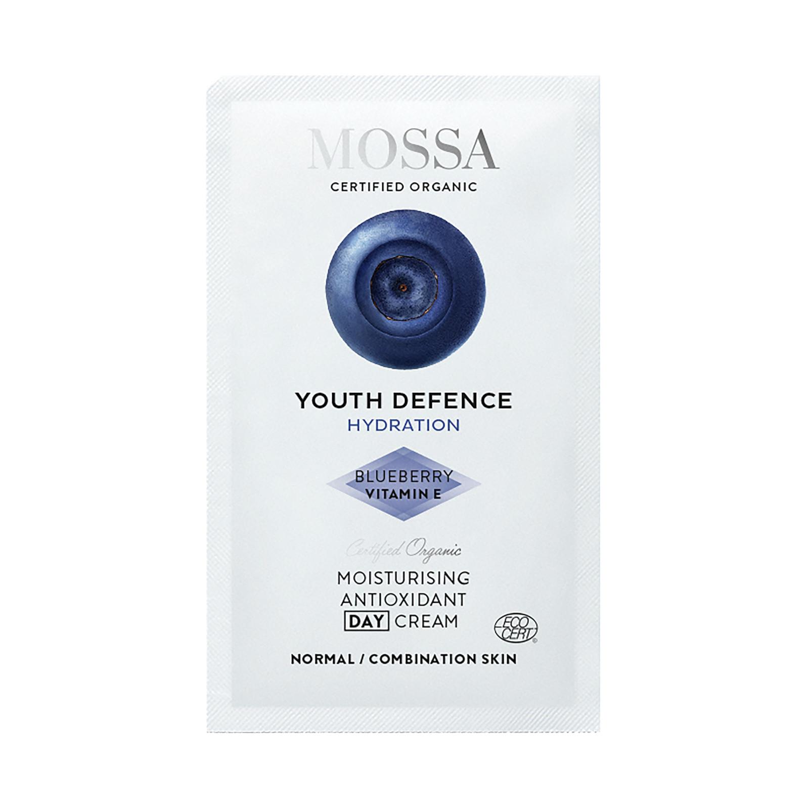 MOSSA Hydratační denní krém s antioxidanty, Youth Defence 2 ml