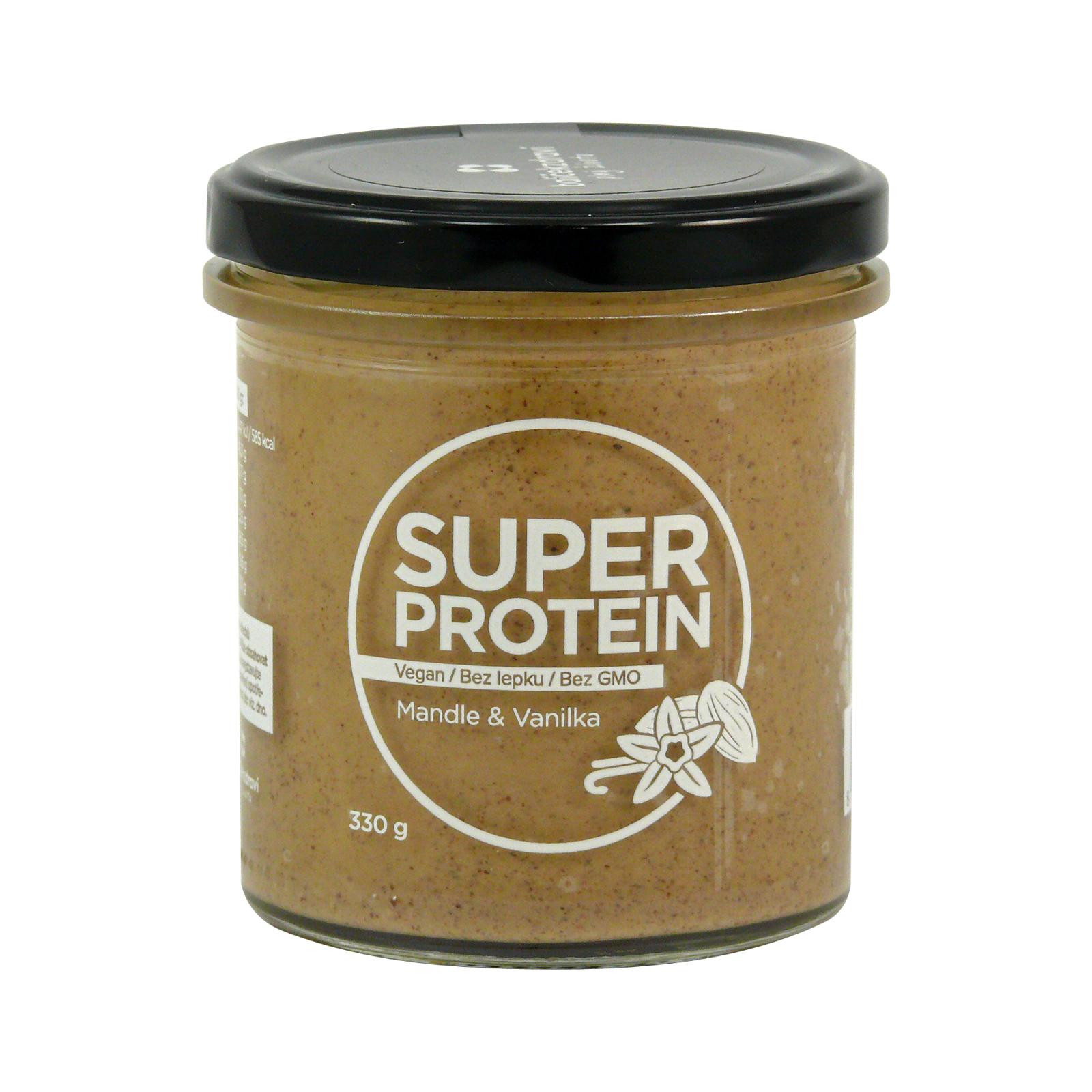 Balíček zdraví Máslo superprotein mandle & vanilka 29% proteinu 330 g