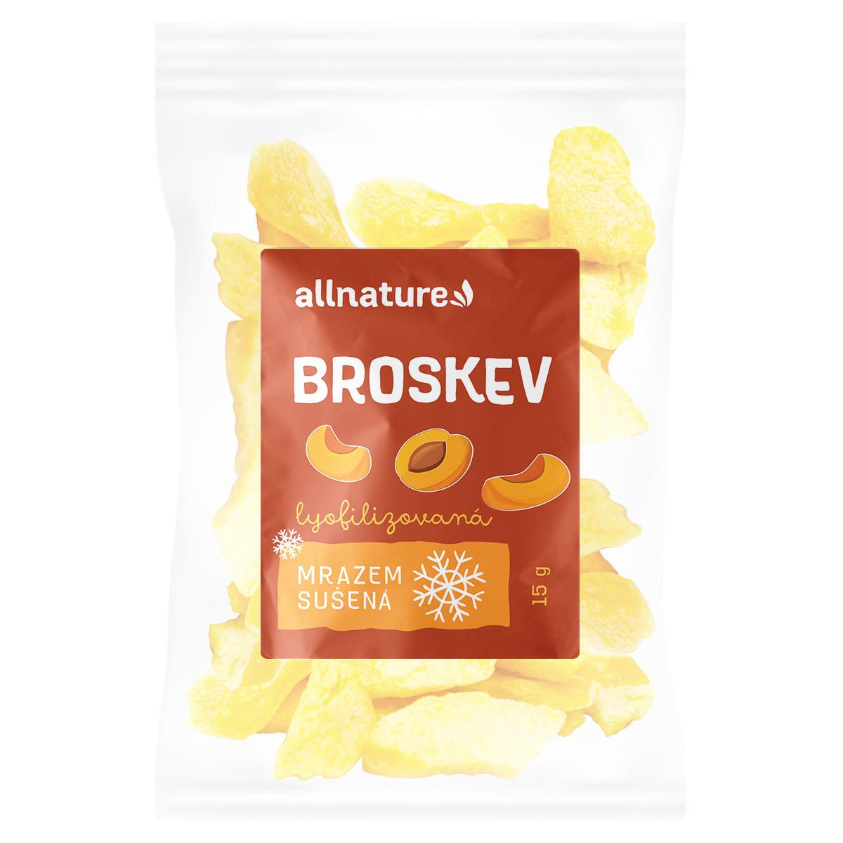 Allnature Allnature Broskev sušená mrazem plátky, 15 g 