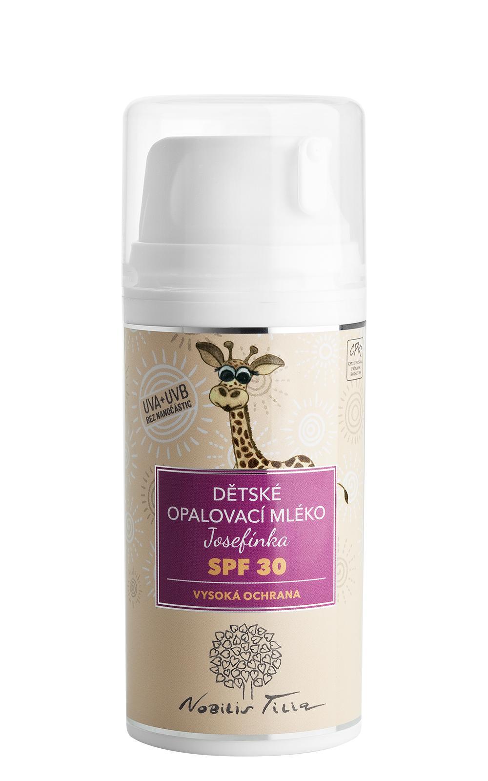 Nobilis Tilia Dětské opalovací mléko Josefínka SPF 30 varianta: 100 ml