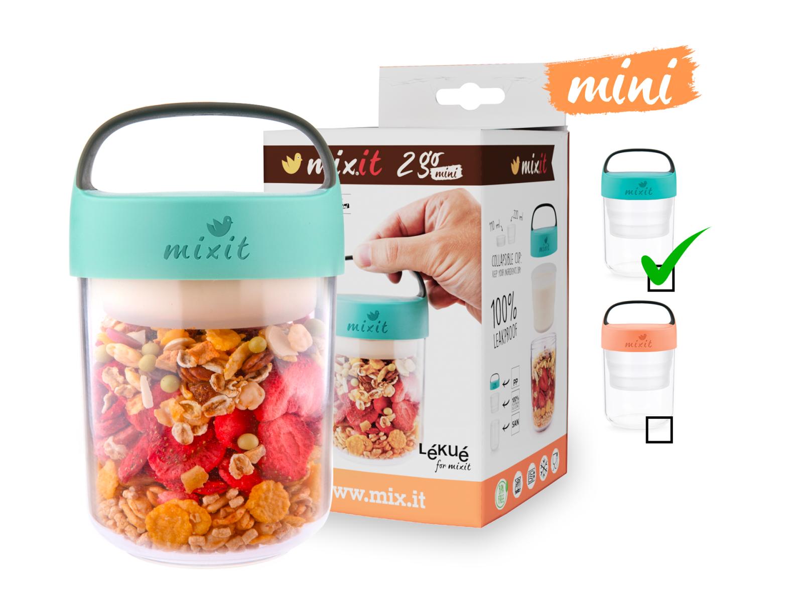 Mixit Mixit 2go mini svačinový box mintový, 400 ml 