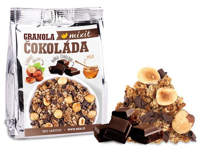 Mixit Mixit Granola z pece - Čokoláda a lískové ořechy do kapsy, 70g 