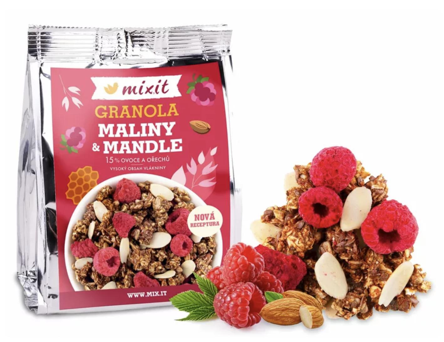 Mixit Mixit Granola z pece do kapsy Maliny a mandle, 70 g 