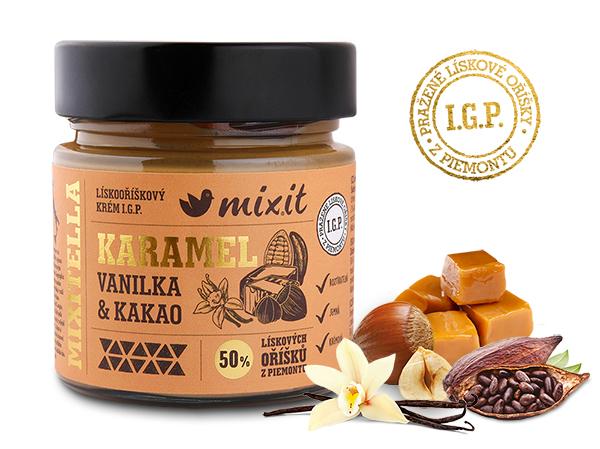 Mixit Mixit Mixitella Premium - Lískový oříšek z Piemontu s karamelem, 200g 