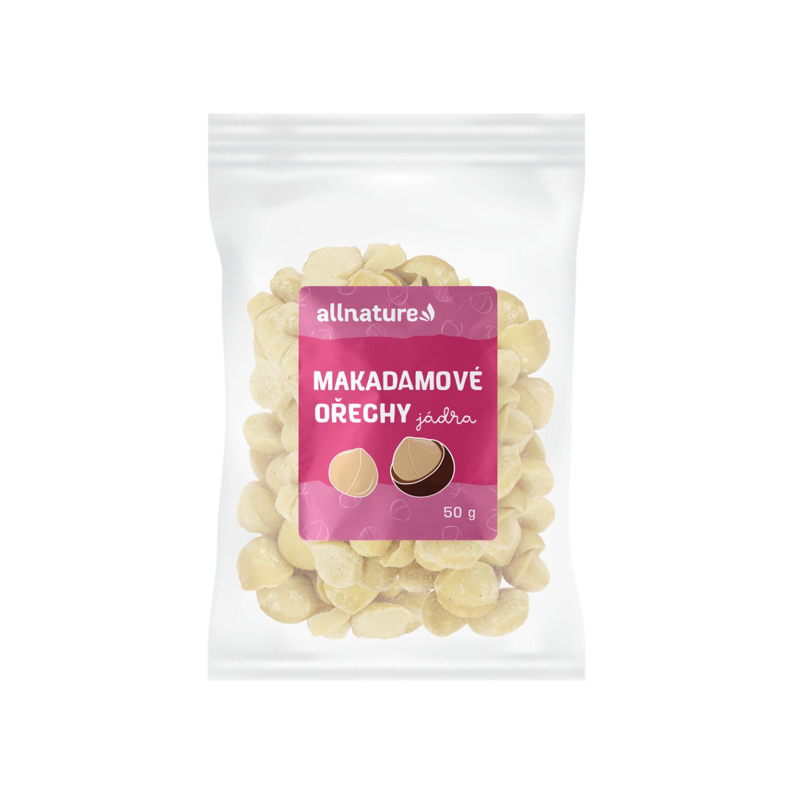 Allnature Allnature Makadamové ořechy, 50 g 