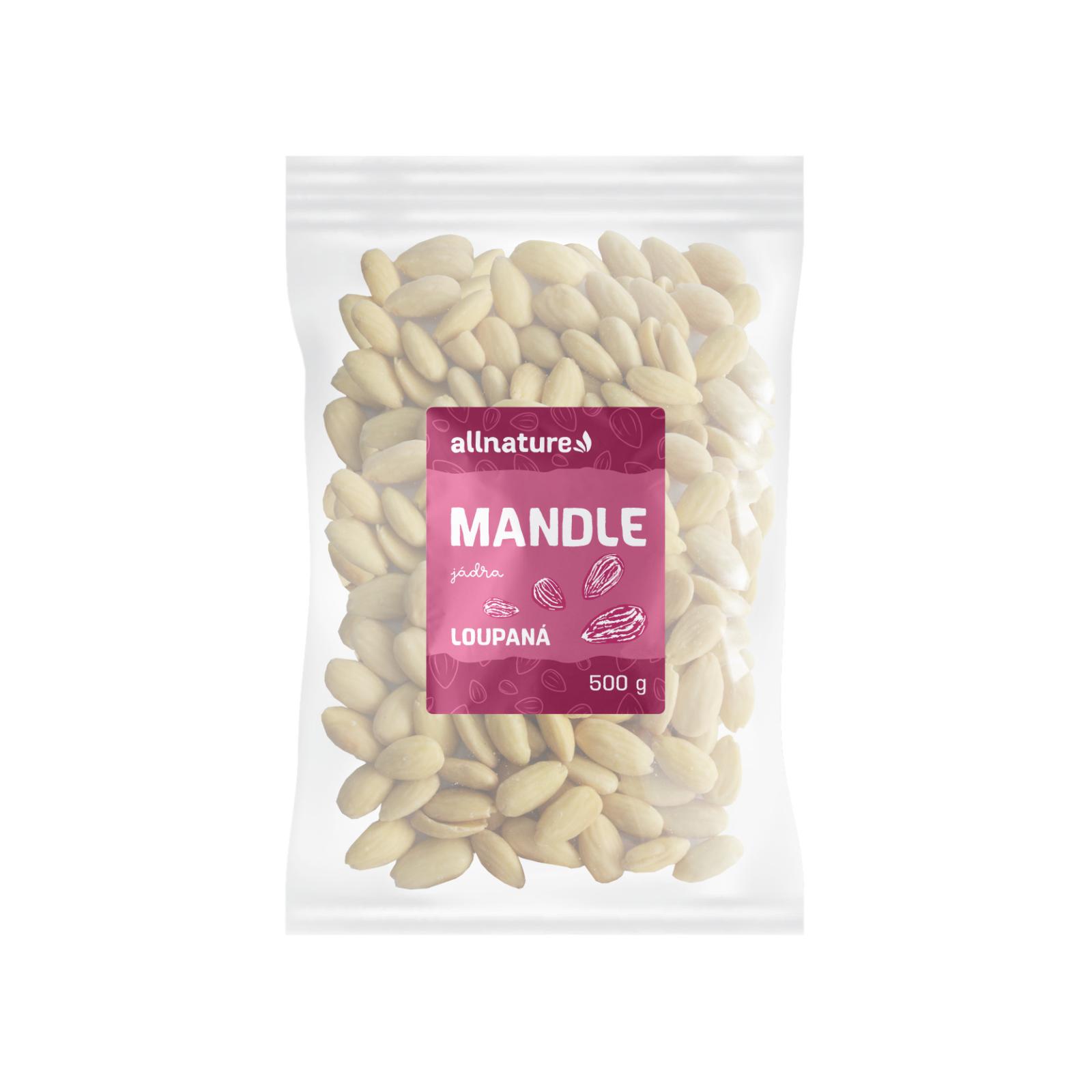 Allnature Allnature Mandle jádra loupané, 500 g 