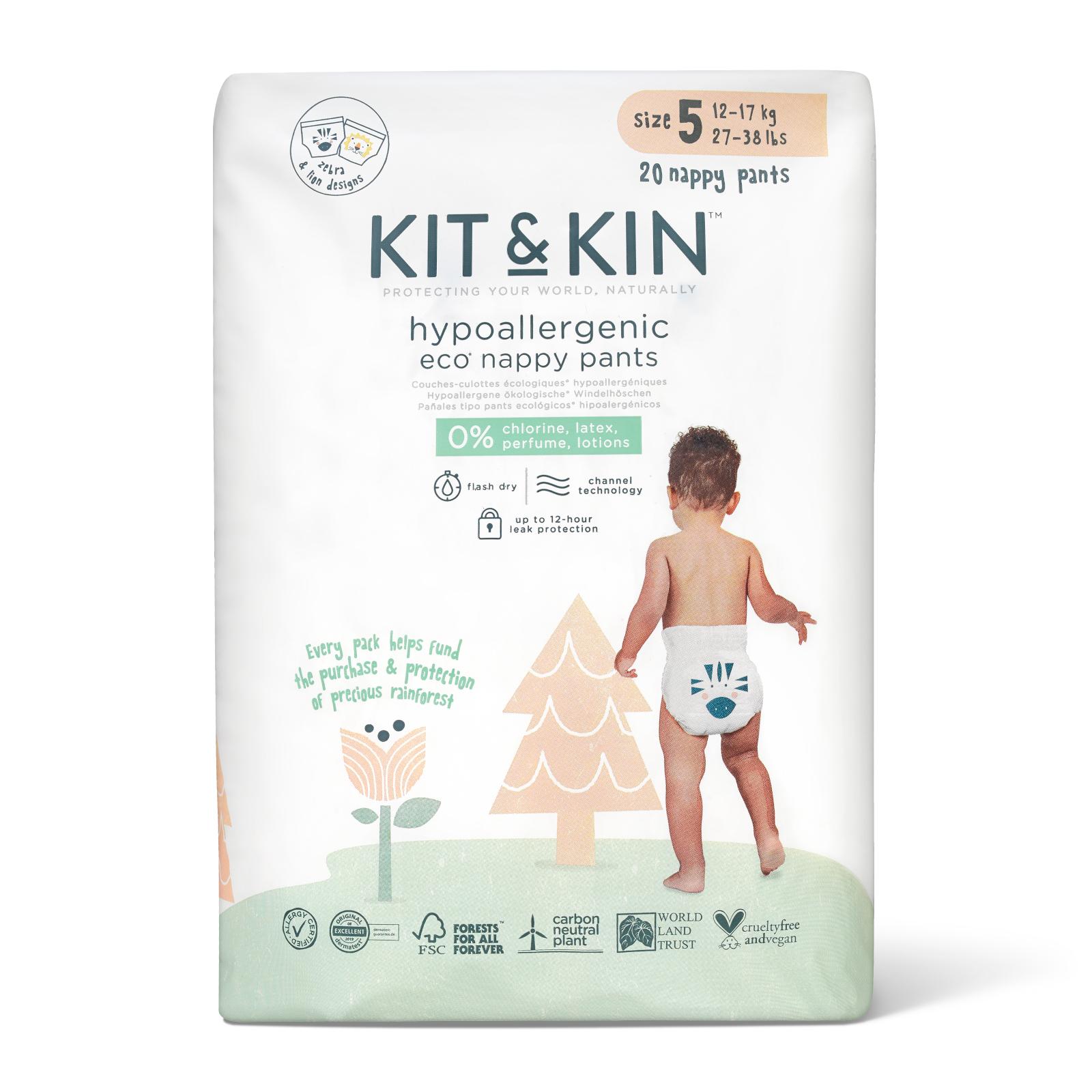 KIT & KIN Naturally Dry Eco plenkové kalhoty vel. 5 (12-17 kg) 20 ks