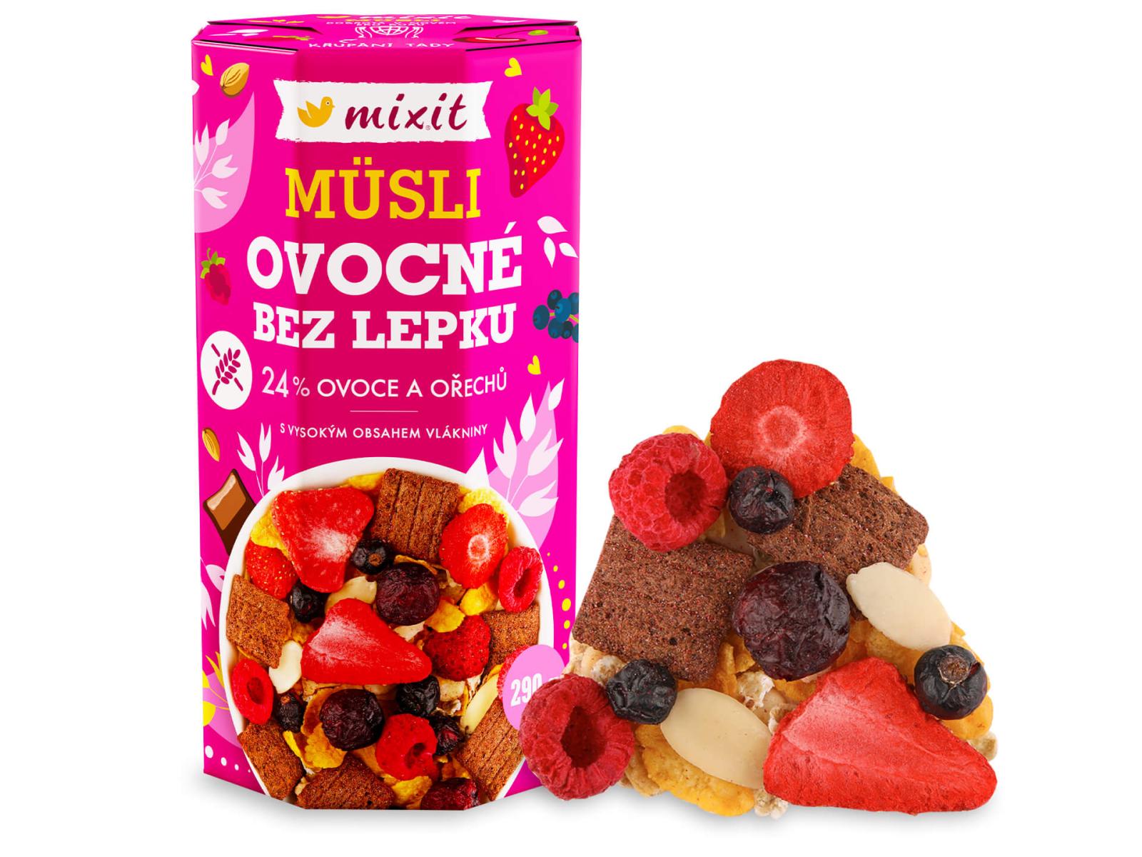 Mixit Mixit Ovocné müsli bez lepku, 290g 