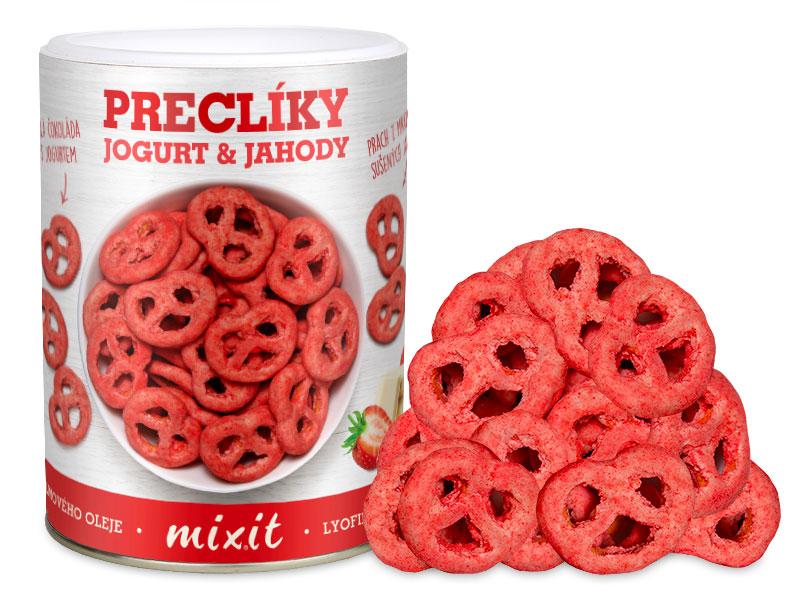 Mixit Mixit preclíky- Jogurtová čokoláda s jahodami, 250g 