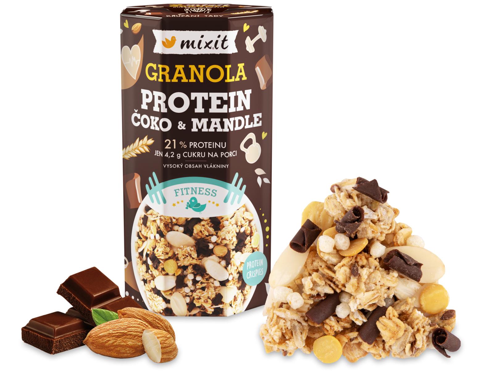 Mixit Mixit Proteinová granola čoko & mandle, 450 g 