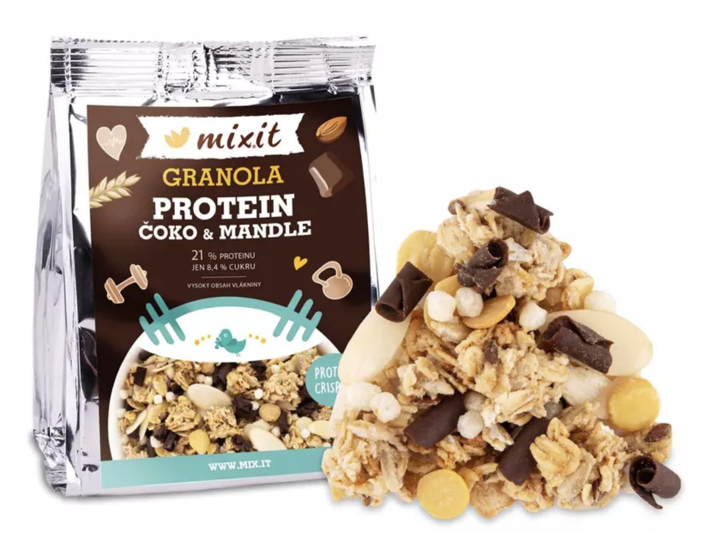 Mixit Mixit Proteinová granola z pece Čokoláda a mandle do kapsy, 70 g 