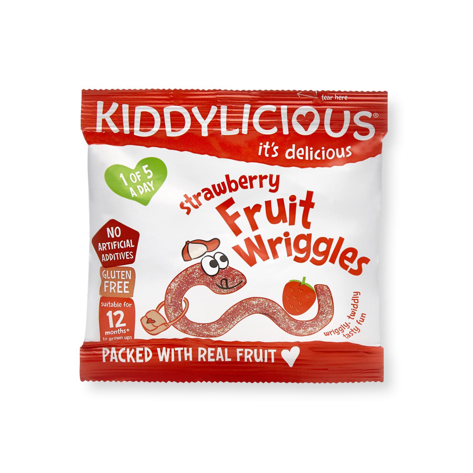 KIDDYLICIOUS Fruit Wriggles žížalky jahodové 12 g