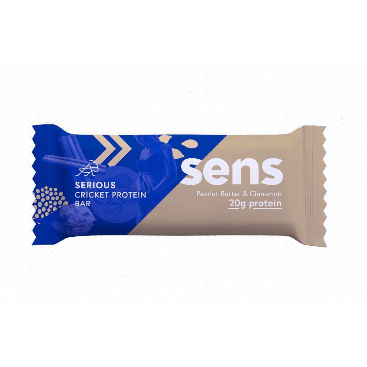 SENS Protein tyčinka s cvrččí moukou arašídové máslo & skořice 60 g