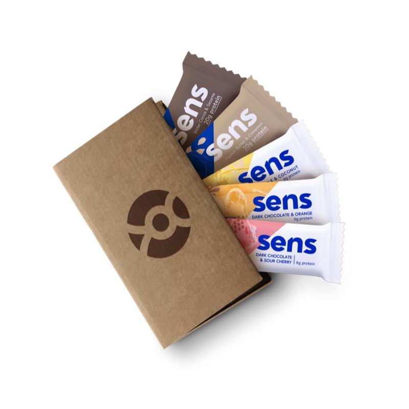 SENS Pleasure & Serious Protein tyčinka s cvrččí moukou, testovací balení 5 ks