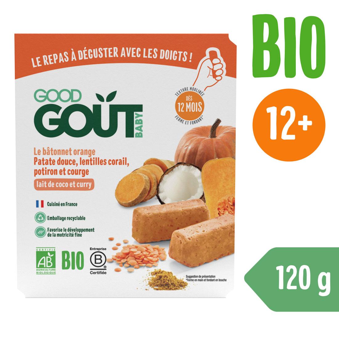 Good Gout Good Gout BIO BLW Tyčinky z červené čočky a dýně (120 g) 