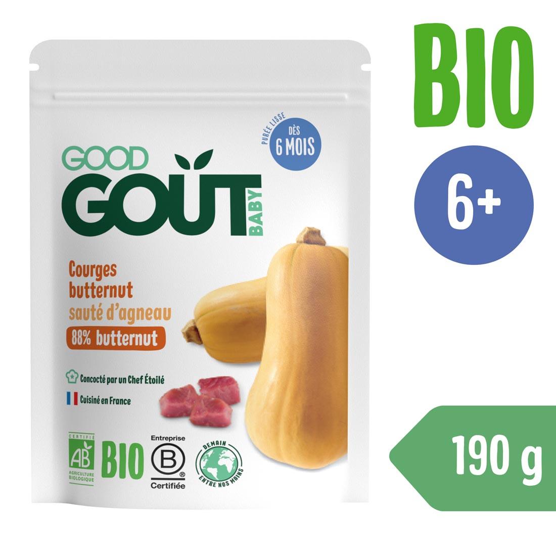 Good Gout Good Gout BIO Máslová dýně s jehněčím masem (190 g) 