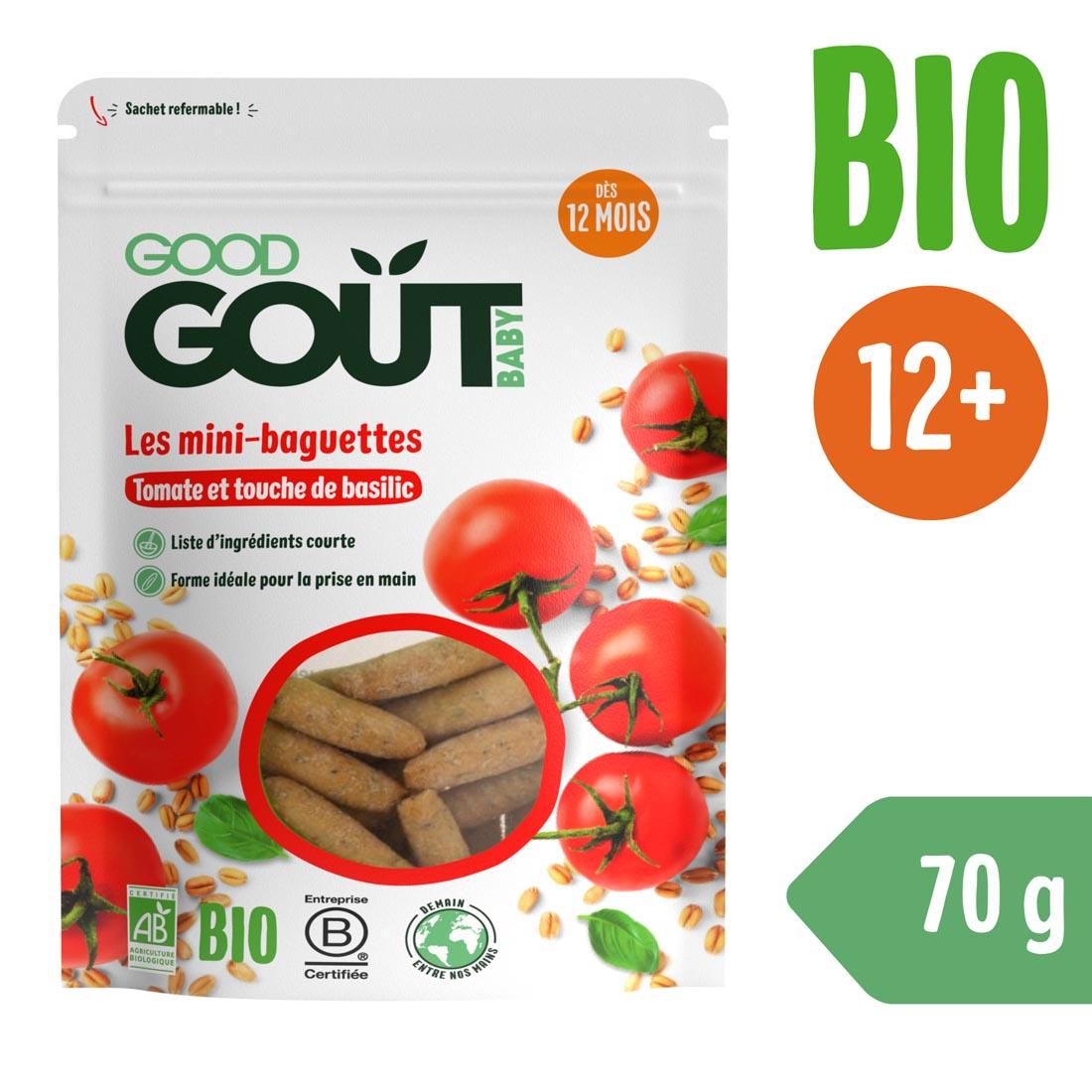 Good Gout Good Gout BIO Mini bagetky s rajčátky (70 g) 