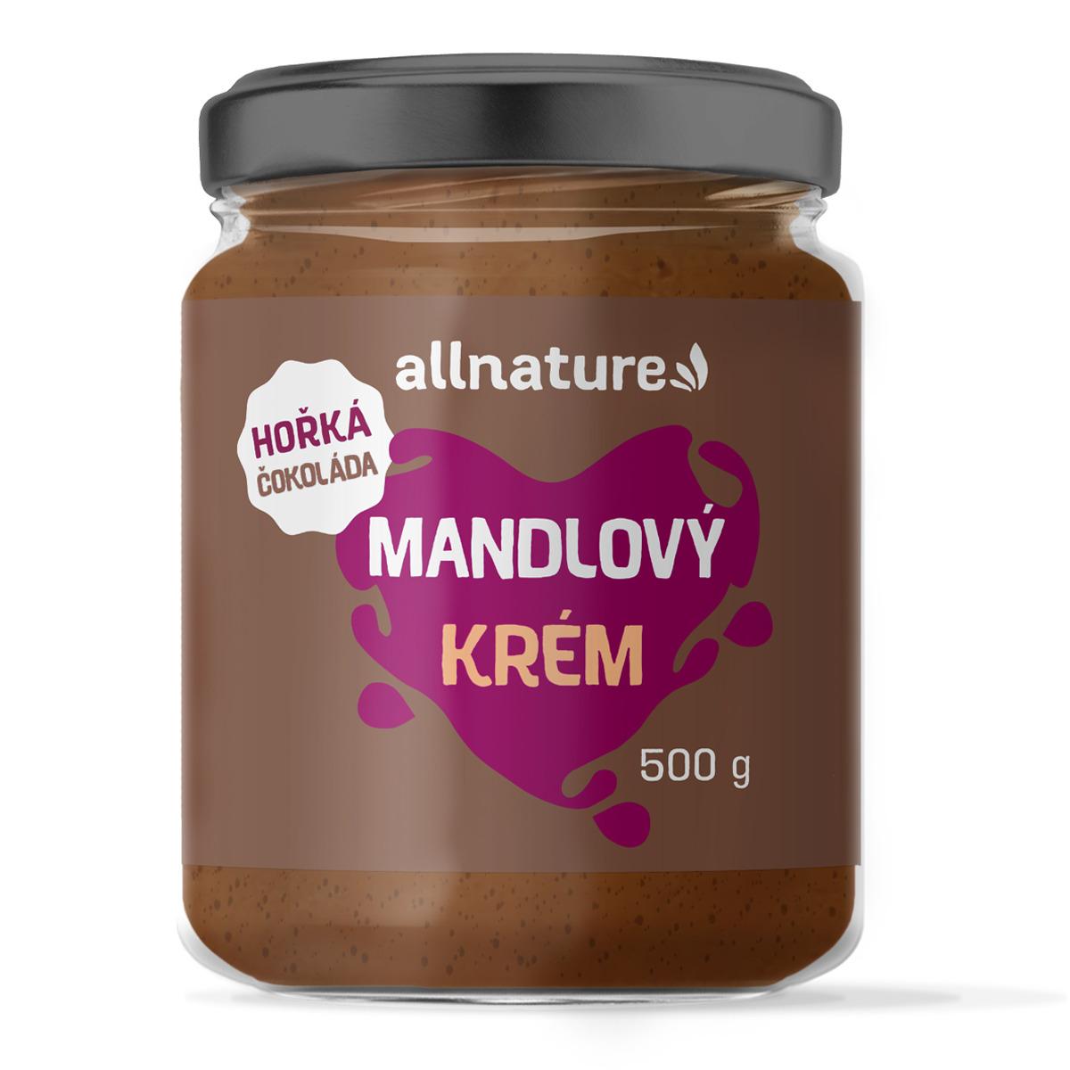 Allnature Allnature Mandlový krém s hořkou čokoládou, 500 g 