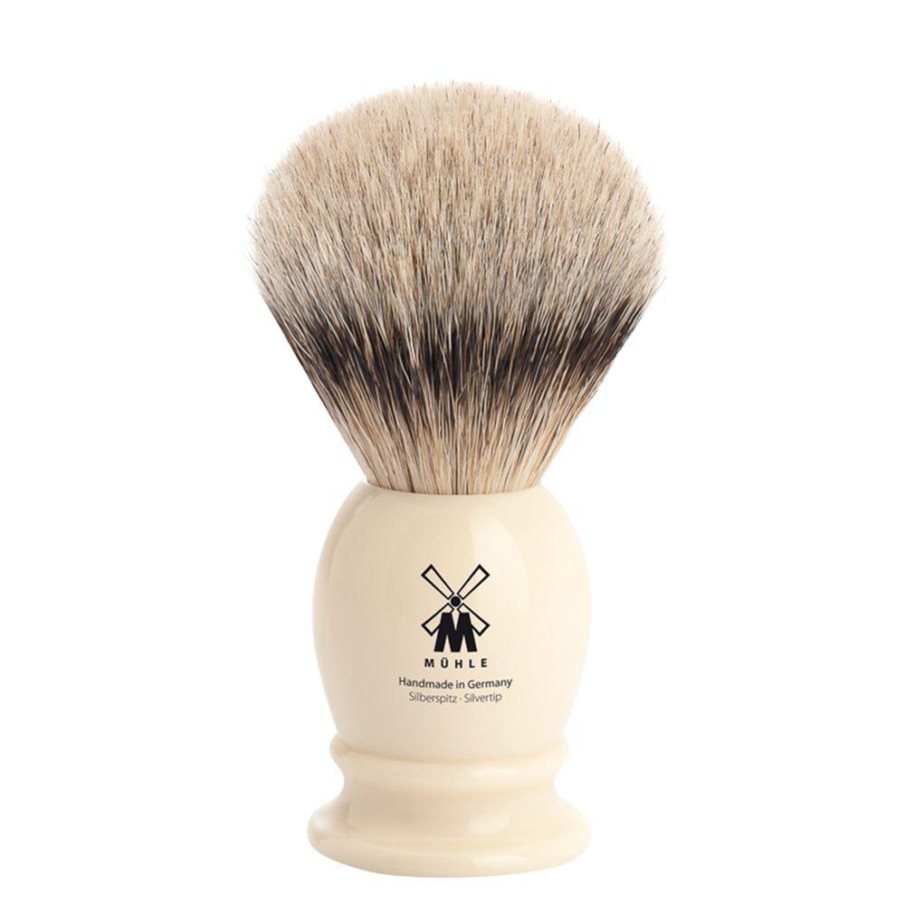 Mühle Mühle Malá štětka na holení Classic z jezevčích štětin (silvertip badger, imitace slonoviny) 