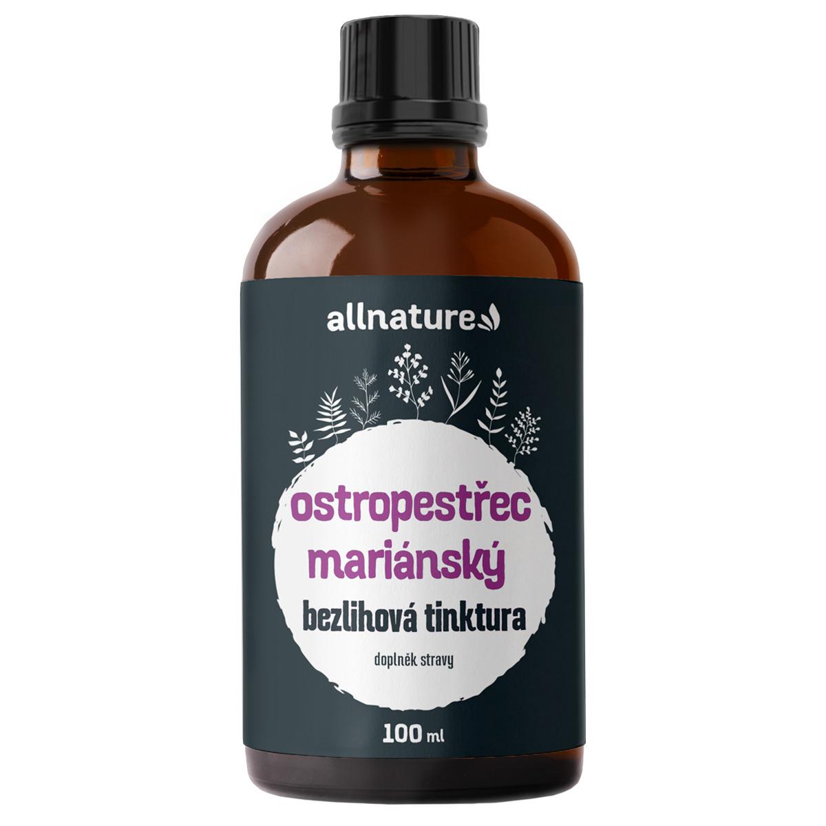 Allnature Allnature Ostropestřec bezlihová tinktura, 100 ml 