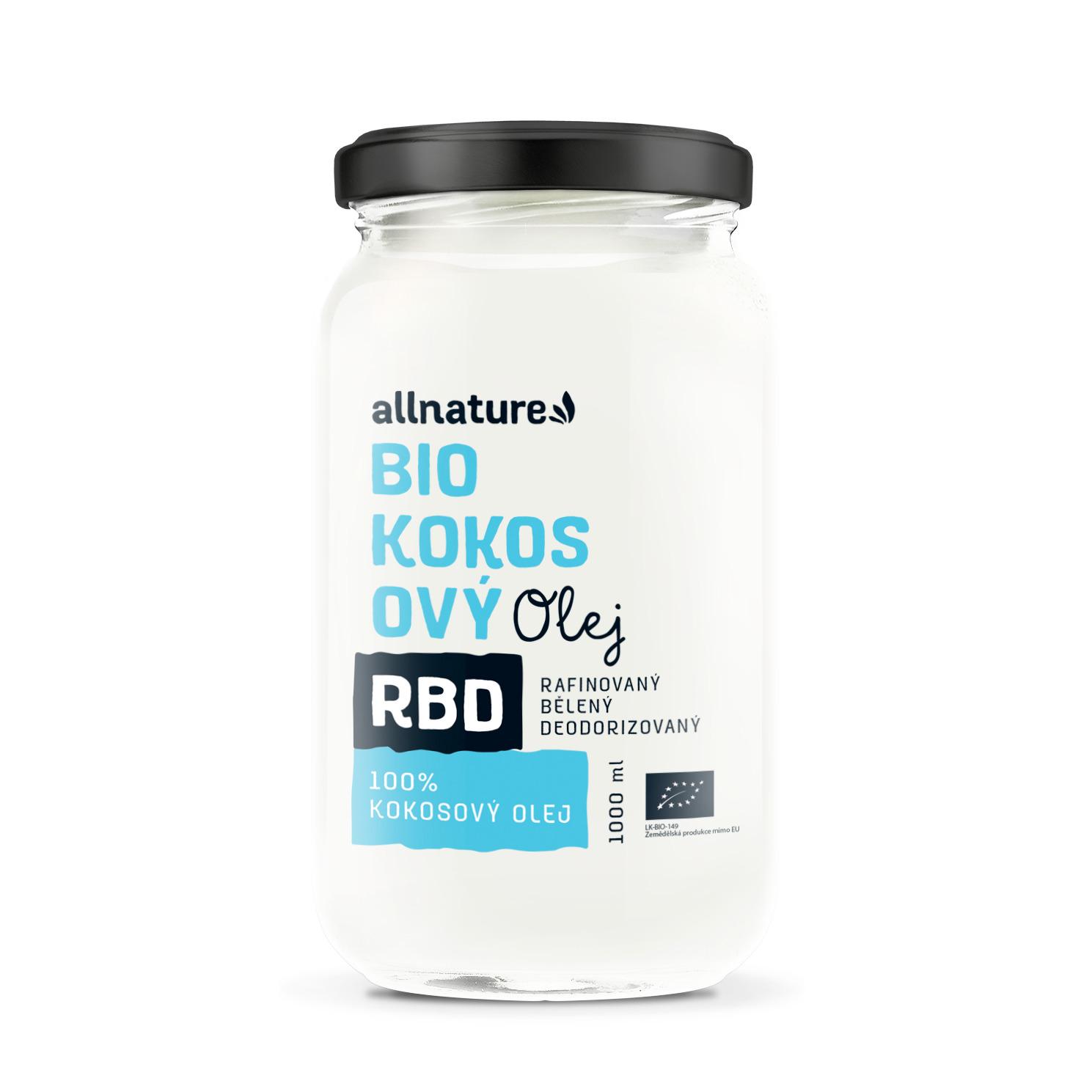 Allnature Allnature RBD Kokosový olej BIO - bez vůně, 1 l 