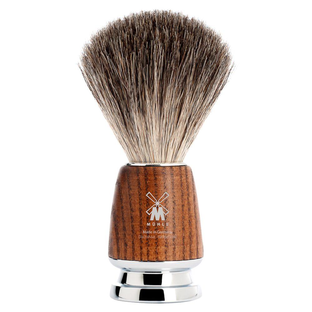 Mühle Mühle Střední štětka na holení RYTMO z jezevčích štětin (pure badger, napařený jasan), 1ks 