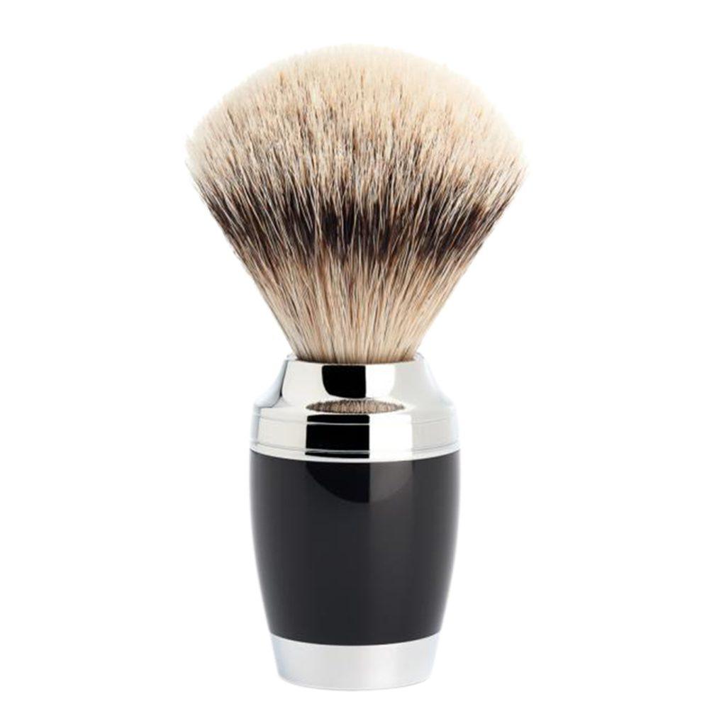 Mühle Mühle Střední štětka na holení STYLO z jezevčích štětin (silvertip badger, černá pryskyřice), 1ks 