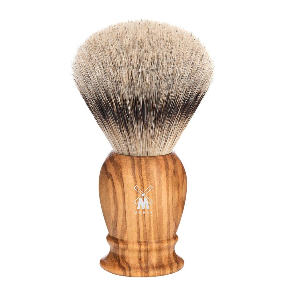 Mühle Mühle Velká štětka na holení Classic z jezevčích štětin (silvertip badger, olivové dřevo), 1ks 