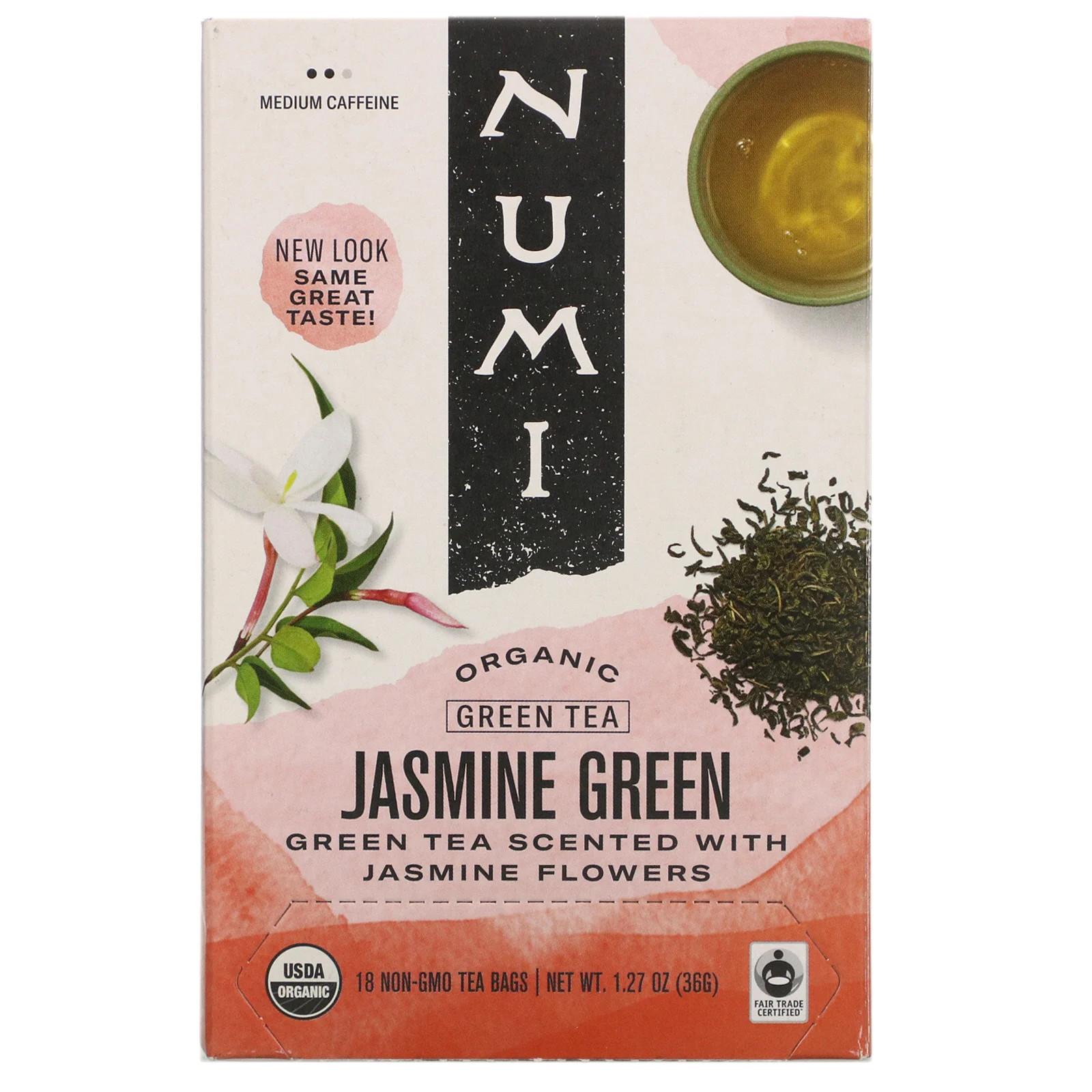 Numi Organic Tea Jasmine Green, zelený čaj ochucený 36 g, 18 ks