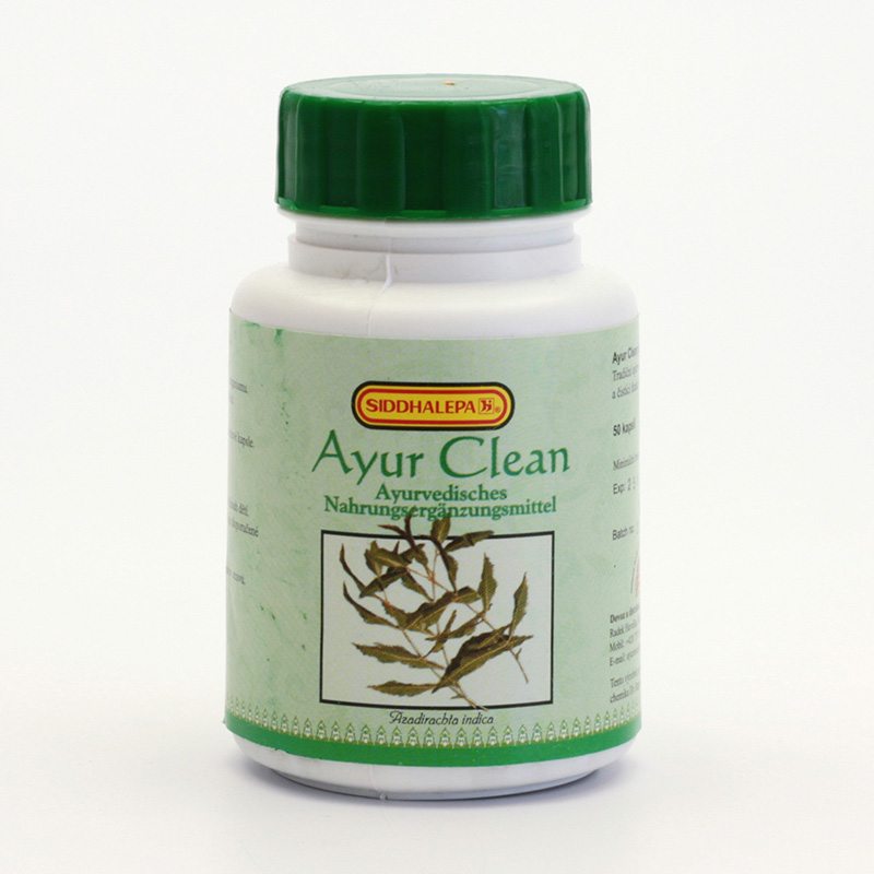 Siddhalepa Ayur Clean, kapsle, podpora detoxikace 50 ks, 19,5 g
