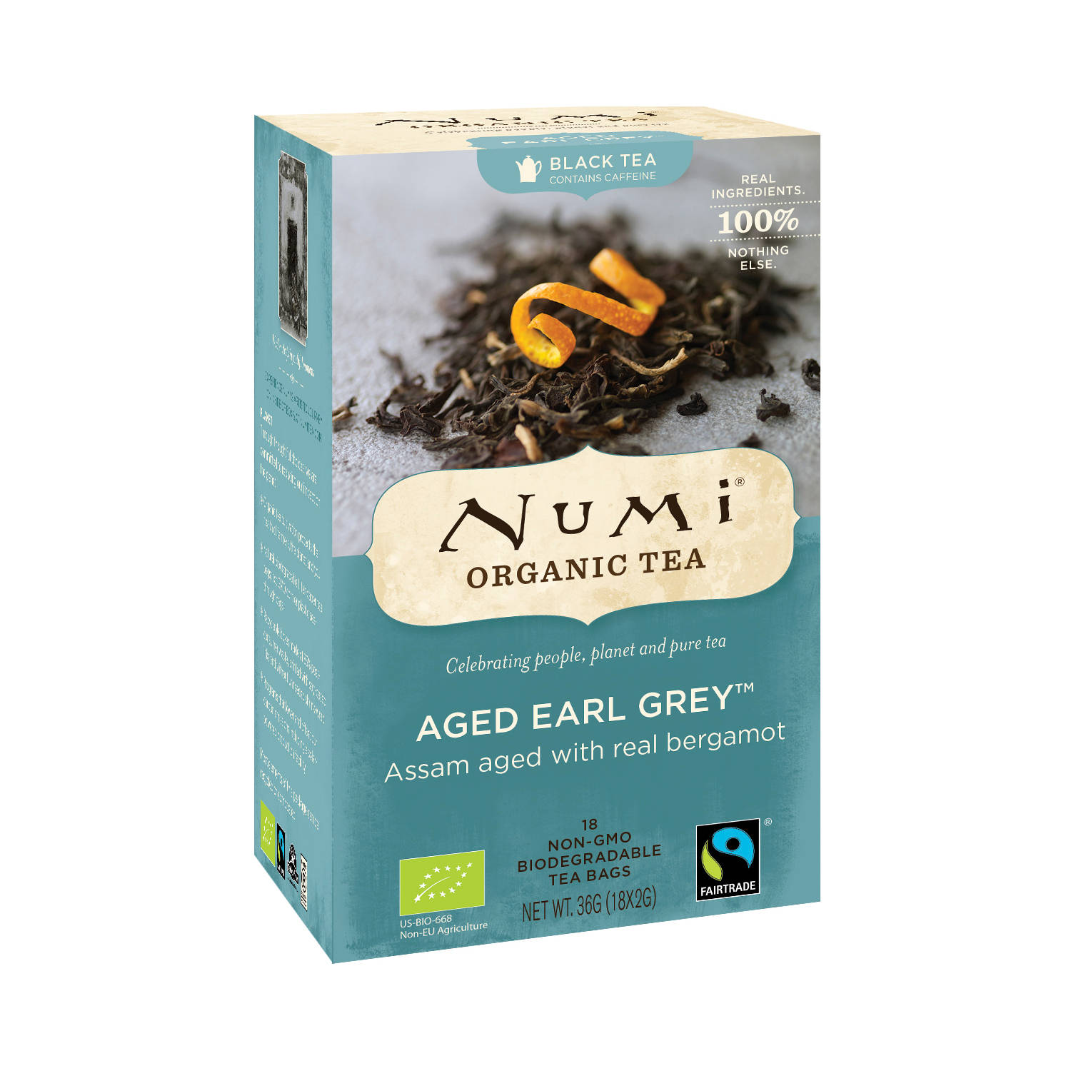 Numi Organic Tea Aged Earl Grey, černý čaj 36 g, 18 ks