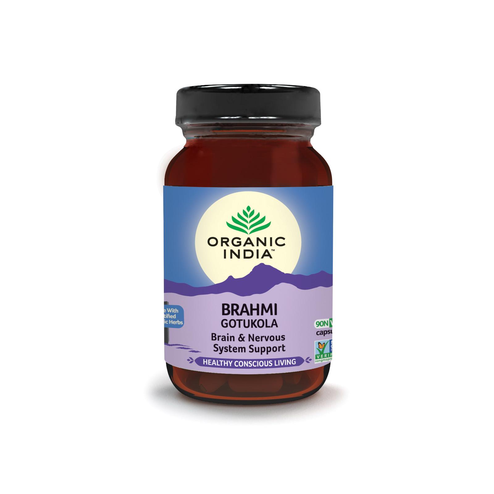 Organic India Brahmi, kapsle, bio 60 ks, 27 g