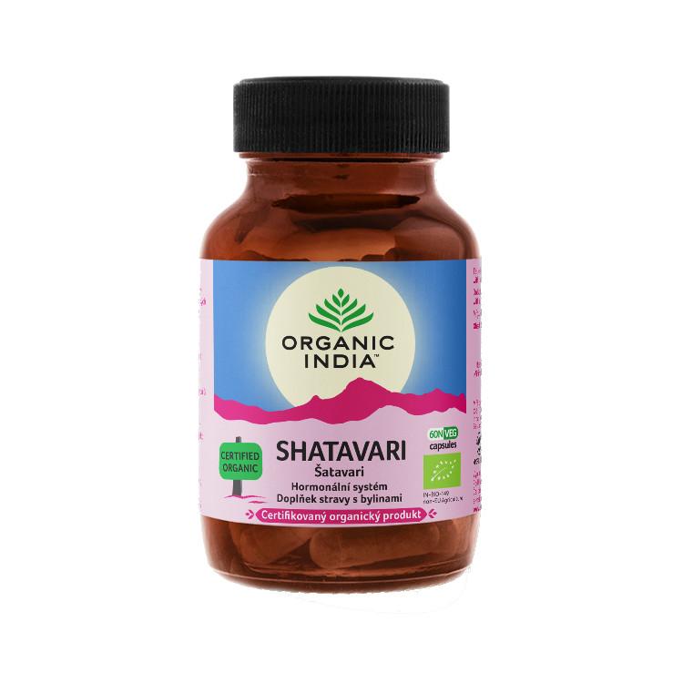 Organic India Šatavari, kapsle, bio 60 ks, 30 g