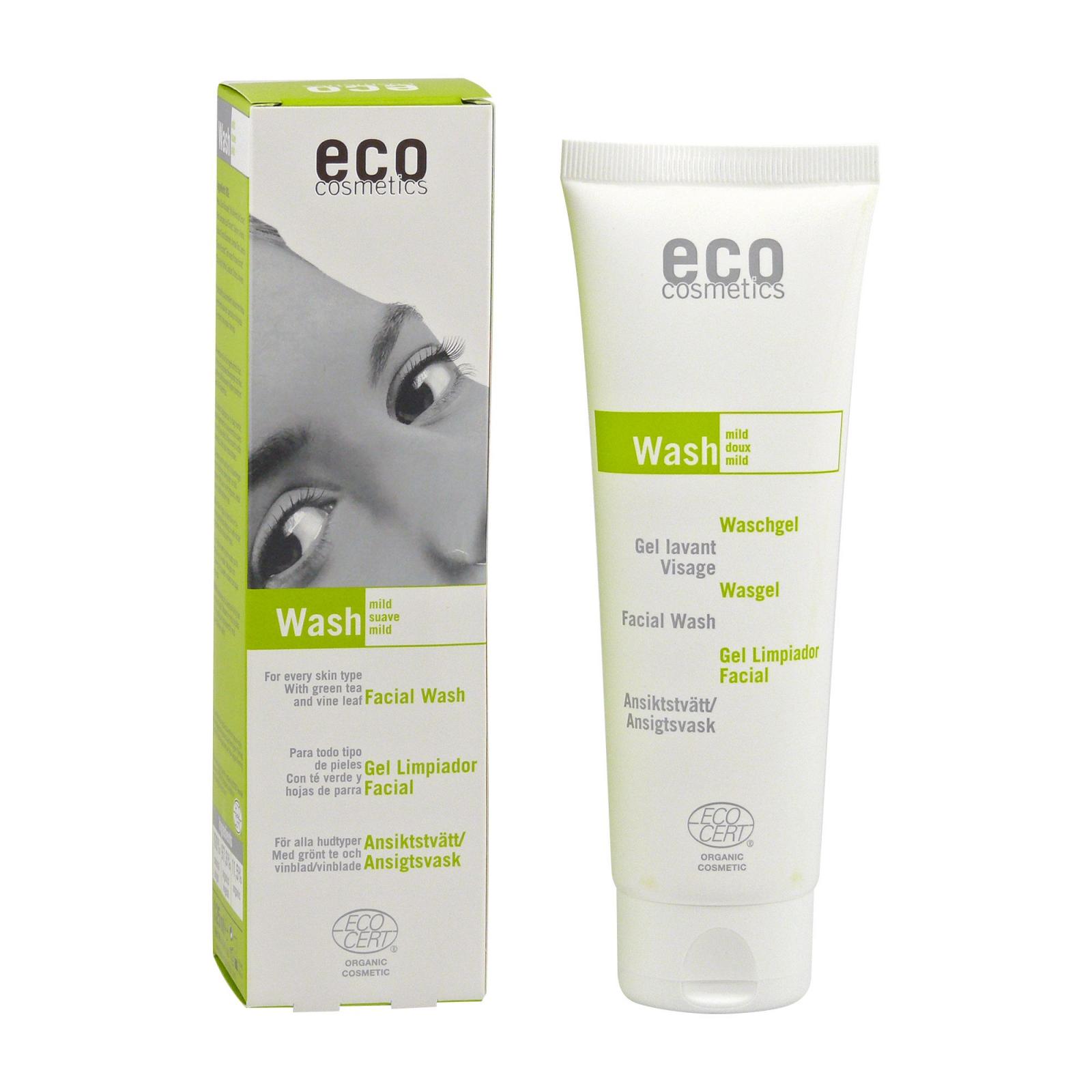 Eco Cosmetics Pleťový čisticí gel zelený čaj/vinné listy 125 ml