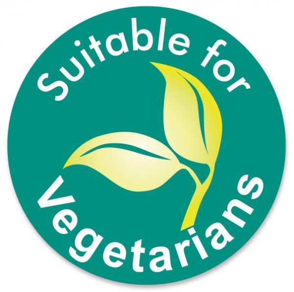Přírodní certifikát Suitable for Vegetarians