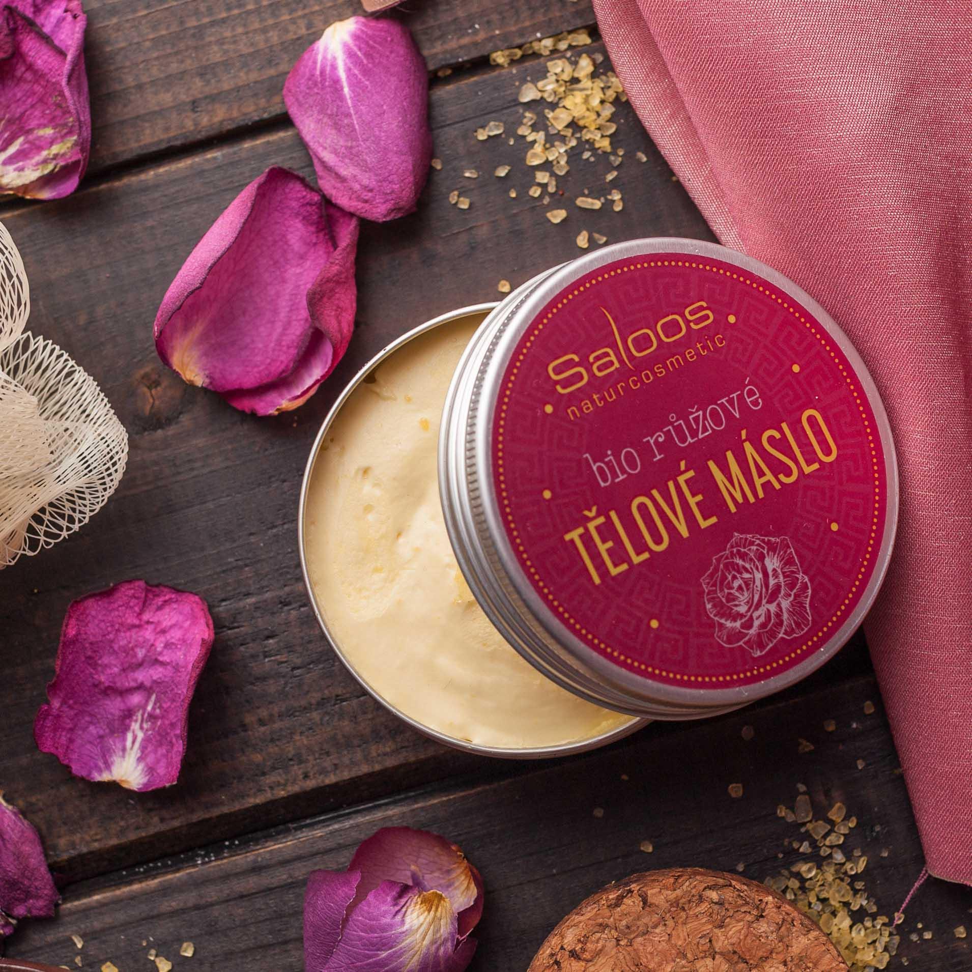 Bio růžové tělové máslo od Saloos