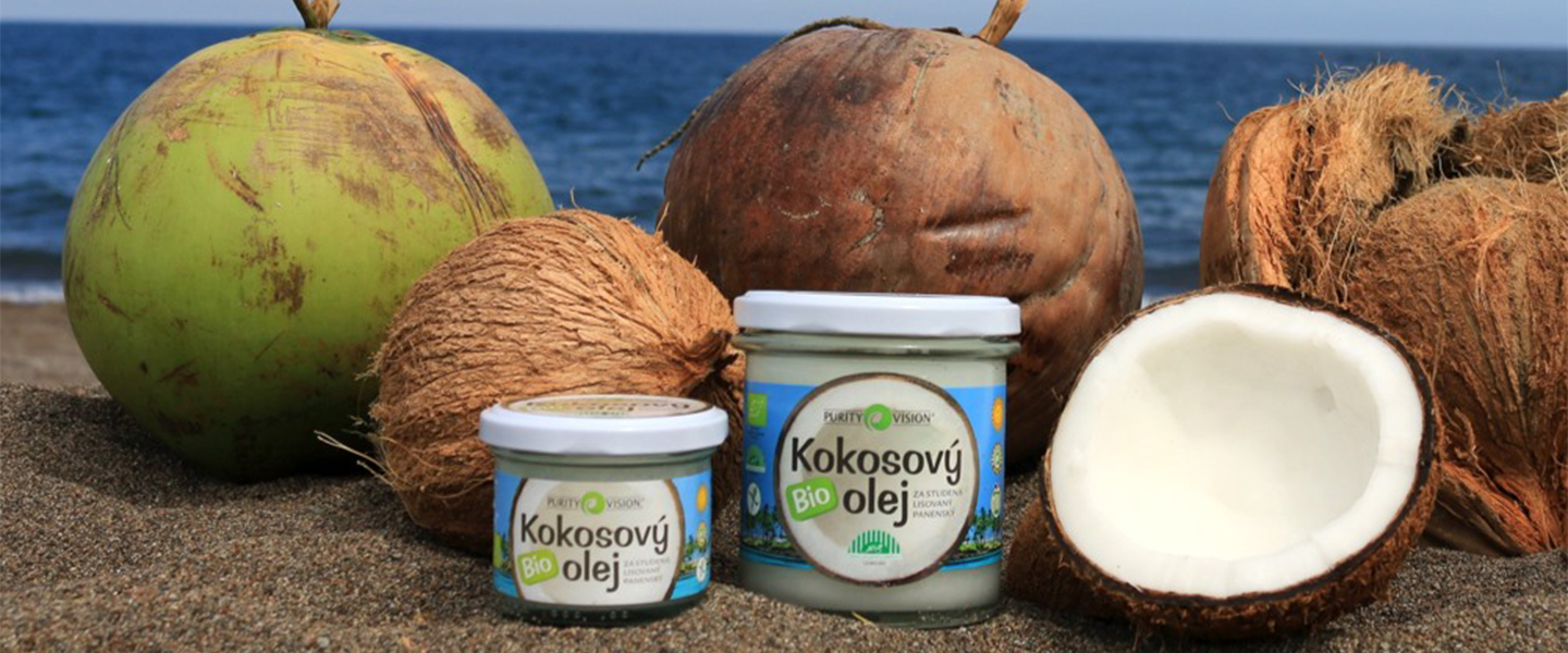 -15 % na kokosové oleje od Purity Vision