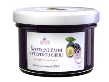 Grešík GREŠÍK Čatní Švestkové s červenou cibulí, 220 g 