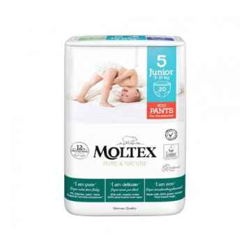 Moltex Pure & Nature Natahovací plenkové kalhotky Moltex Pure & Nature Junior 9-14 kg (20 ks) 